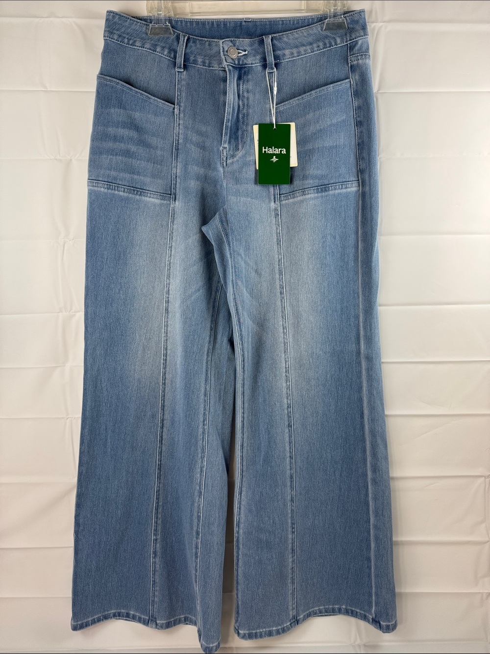 Halara Flex Denim Wide‎ Leg Jeans Medium Stretch High Rise Light Wash